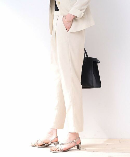 INDIVI / インディヴィ パンツ | 【洗える/スーツ/SETUP可能】リネン調テーパードパンツ | 詳細13
