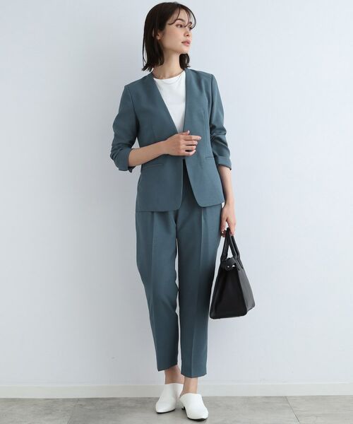 INDIVI / インディヴィ パンツ | 【洗える/スーツ/SETUP可能】リネン調テーパードパンツ | 詳細22