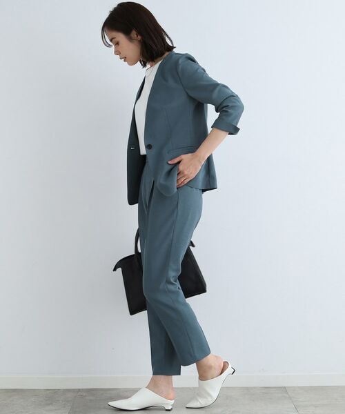 INDIVI / インディヴィ パンツ | 【洗える/スーツ/SETUP可能】リネン調テーパードパンツ | 詳細23