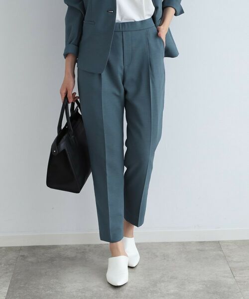 INDIVI / インディヴィ パンツ | 【洗える/スーツ/SETUP可能】リネン調テーパードパンツ(ライトブルー(691))