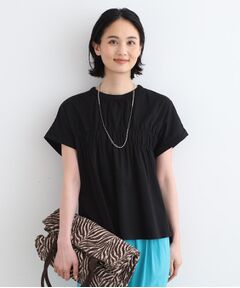 INDIVI / インディヴィ カットソー | 【洗える】ギャザーデザイントップス