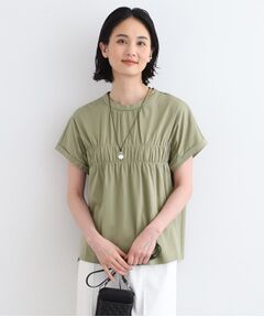 INDIVI / インディヴィ カットソー | 【洗える】ギャザーデザイントップス