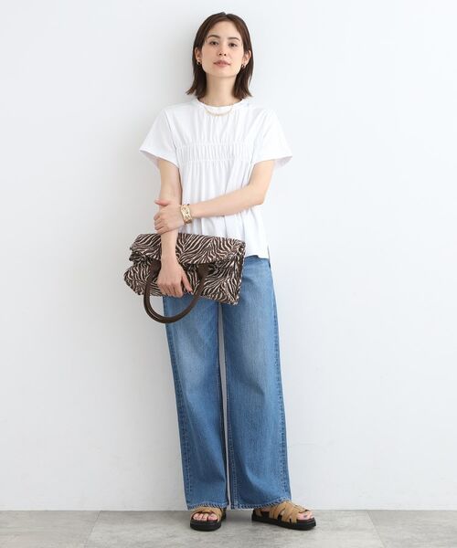 INDIVI / インディヴィ カットソー | 【洗える】ギャザーデザイントップス | 詳細4