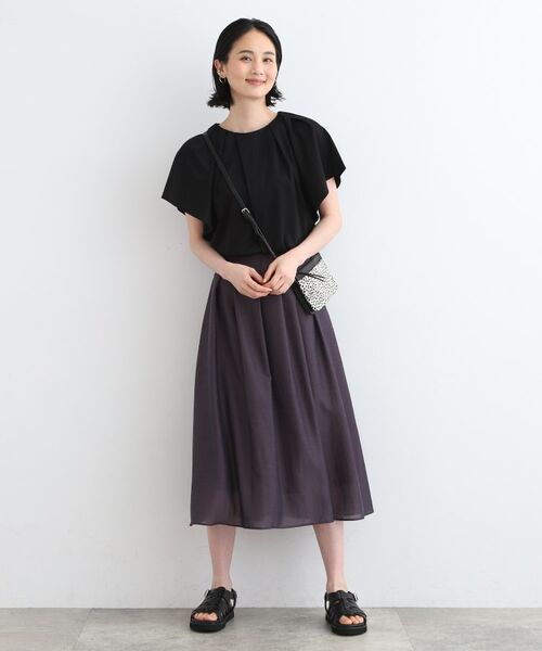 INDIVI / インディヴィ カットソー | 【洗える】フレアスリーブトップス | 詳細8