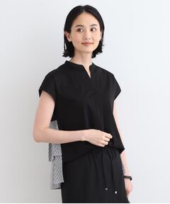 INDIVI / インディヴィ カットソー | 【洗える／バックシャン】ストライプ柄ミックスカットソートップス