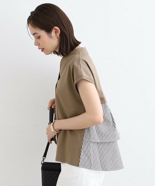 INDIVI / インディヴィ カットソー | 【洗える/バックシャン】ストライプ柄ミックスカットソートップス | 詳細10