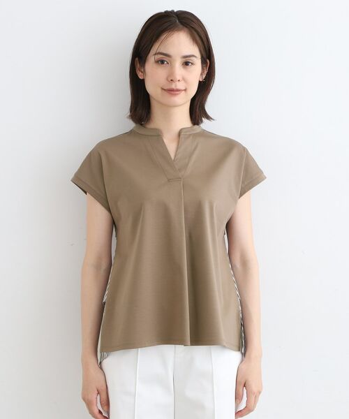 INDIVI / インディヴィ カットソー | 【洗える/バックシャン】ストライプ柄ミックスカットソートップス | 詳細14