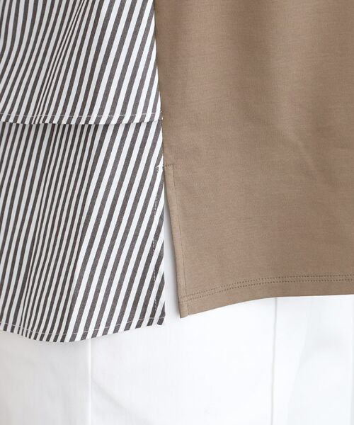 INDIVI / インディヴィ カットソー | 【洗える/バックシャン】ストライプ柄ミックスカットソートップス | 詳細19