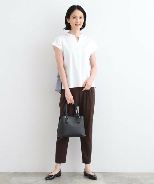 INDIVI / インディヴィ カットソー | 【洗える/バックシャン】ストライプ柄ミックスカットソートップス | 詳細4