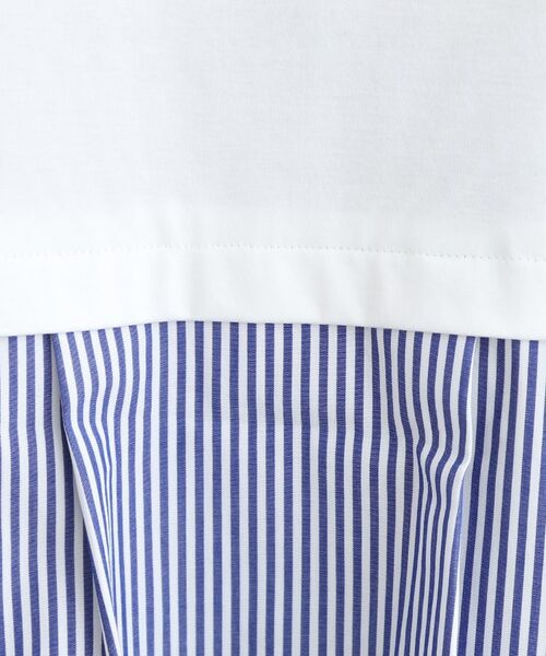 INDIVI / インディヴィ カットソー | 【洗える/バックシャン】ストライプ柄ミックスカットソートップス | 詳細5