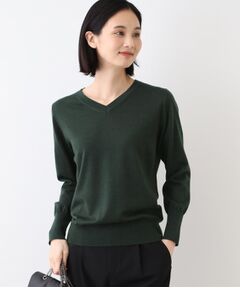INDIVI / インディヴィ ニット・セーター | 【ウール混】Vネックニットプルオーバー