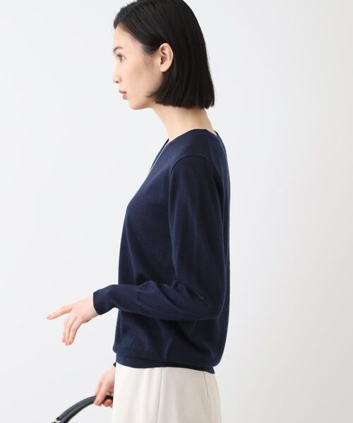 INDIVI / インディヴィ ニット・セーター | 【ウール混】Vネックニットプルオーバー | 詳細6