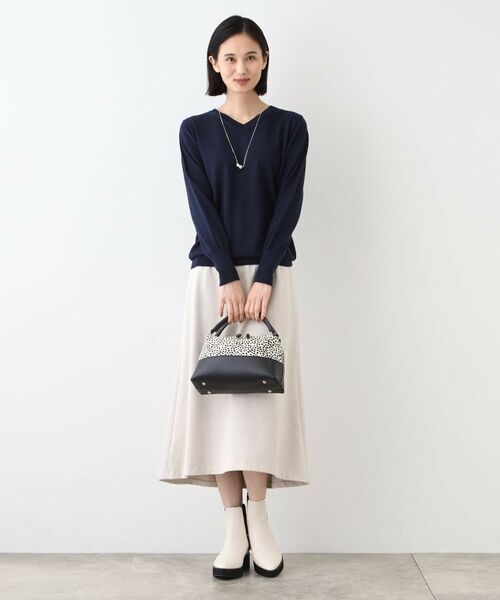 INDIVI / インディヴィ ニット・セーター | 【ウール混】Vネックニットプルオーバー | 詳細8