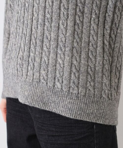 INDIVI / インディヴィ ニット・セーター | 【ウール混】クルーネックケーブルニット | 詳細23