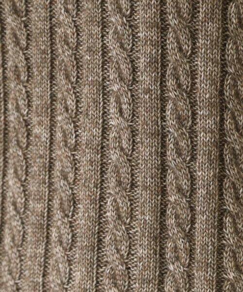 INDIVI / インディヴィ ニット・セーター | 【ウール混】クルーネックケーブルニット | 詳細9