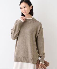 INDIVI / インディヴィ ニット・セーター | 【ウール混】ハイネックニットプルオーバー