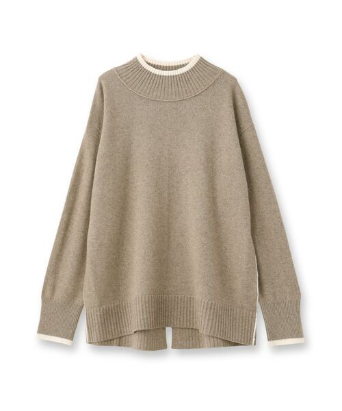 INDIVI / インディヴィ ニット・セーター | 【ウール混】ハイネックニットプルオーバー | 詳細1
