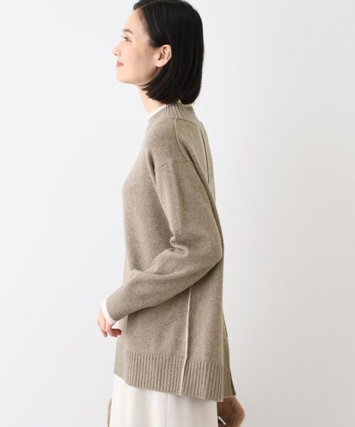 INDIVI / インディヴィ ニット・セーター | 【ウール混】ハイネックニットプルオーバー | 詳細10