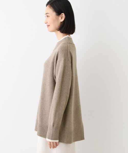 INDIVI / インディヴィ ニット・セーター | 【ウール混】ハイネックニットプルオーバー | 詳細15