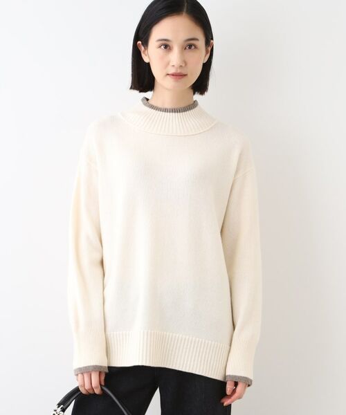 INDIVI / インディヴィ ニット・セーター | 【ウール混】ハイネックニットプルオーバー | 詳細2