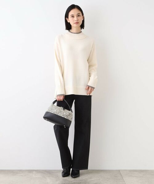 INDIVI / インディヴィ ニット・セーター | 【ウール混】ハイネックニットプルオーバー | 詳細4