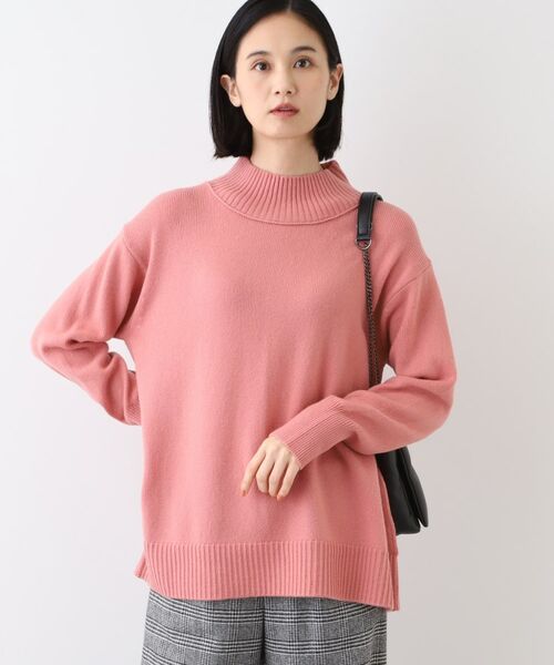 INDIVI / インディヴィ ニット・セーター | 【ウール混】ハイネックニットプルオーバー(ピンク(071))