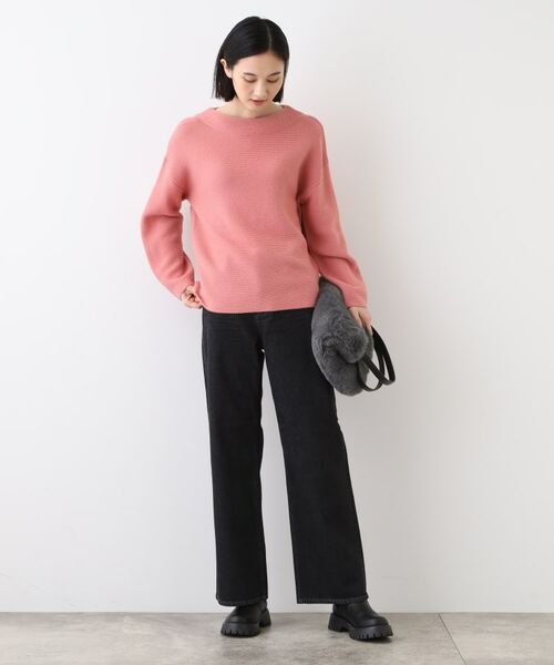 INDIVI / インディヴィ ニット・セーター | 【ウール混】ガーター編ボトルネックニット | 詳細12