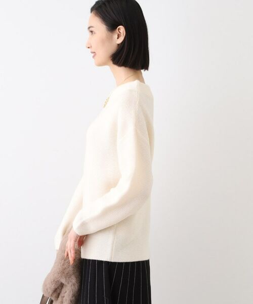 INDIVI / インディヴィ ニット・セーター | 【ウール混】ガーター編ボトルネックニット | 詳細2