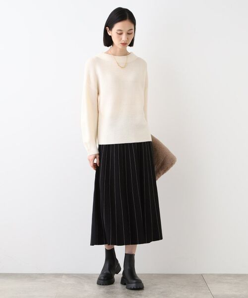 INDIVI / インディヴィ ニット・セーター | 【ウール混】ガーター編ボトルネックニット | 詳細4