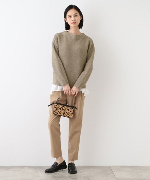 INDIVI / インディヴィ ニット・セーター | 【ウール混】ガーター編ボトルネックニット | 詳細8