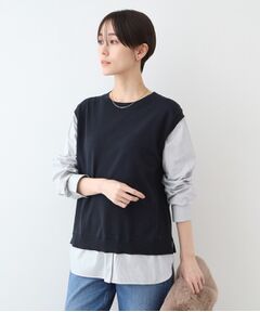 INDIVI / インディヴィ ニット・セーター | 【洗える】ニット＆ブラウス 重ね着風トップス