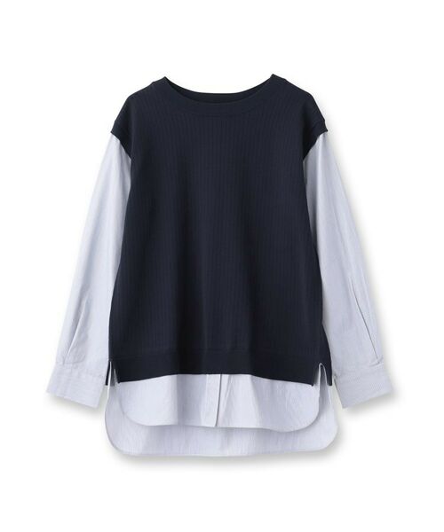 INDIVI / インディヴィ ニット・セーター | 【洗える】ニット&ブラウス 重ね着風トップス | 詳細1