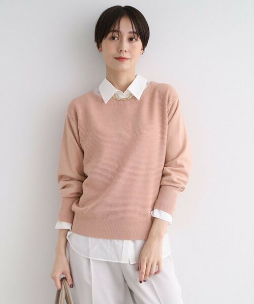 INDIVI / インディヴィ ニット・セーター | 【洗える】フォルムラメニット(ピンク(071))