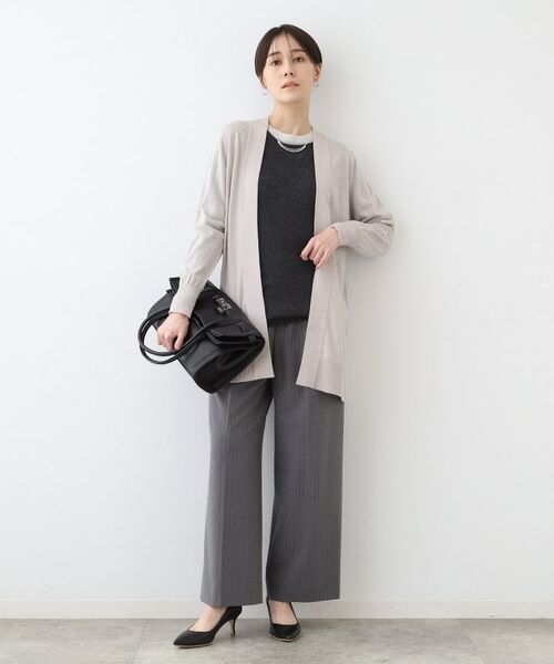 INDIVI / インディヴィ カーディガン・ボレロ | 【ウール混】Iラインニットカーディガン | 詳細4