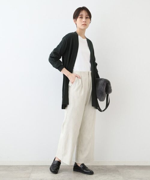 INDIVI / インディヴィ カーディガン・ボレロ | 【ウール混】Iラインニットカーディガン | 詳細8