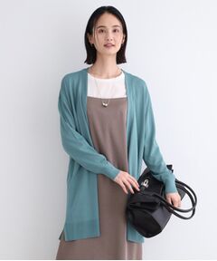 INDIVI / インディヴィ カーディガン・ボレロ | 【洗える】シンプル着流しニットカーディガン