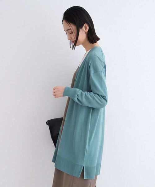 INDIVI / インディヴィ カーディガン・ボレロ | 【洗える】シンプル着流しニットカーディガン | 詳細10