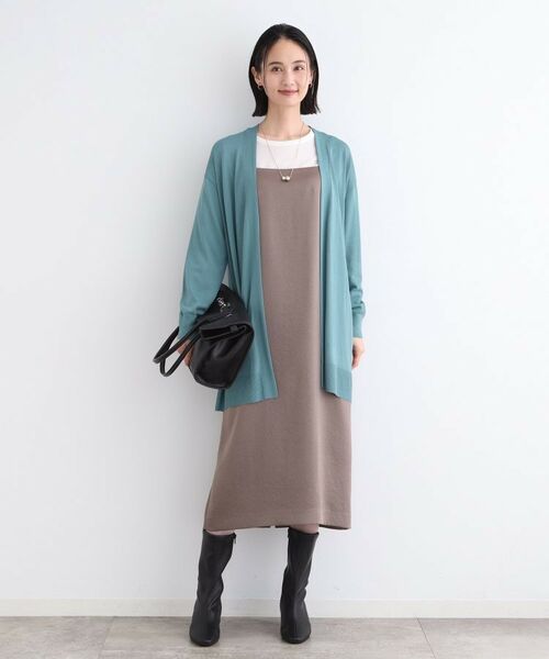 INDIVI / インディヴィ カーディガン・ボレロ | 【洗える】シンプル着流しニットカーディガン | 詳細12