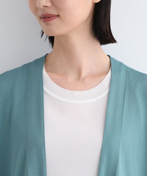 INDIVI / インディヴィ カーディガン・ボレロ | 【洗える】シンプル着流しニットカーディガン | 詳細17