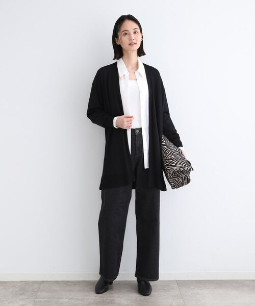 INDIVI / インディヴィ カーディガン・ボレロ | 【洗える】シンプル着流しニットカーディガン | 詳細4