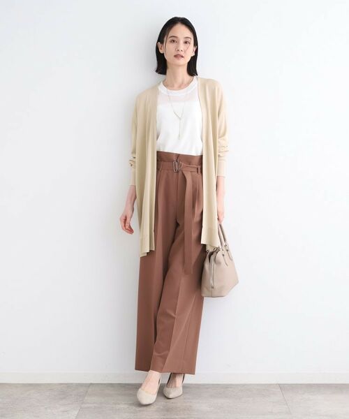 INDIVI / インディヴィ カーディガン・ボレロ | 【洗える】シンプル着流しニットカーディガン | 詳細8