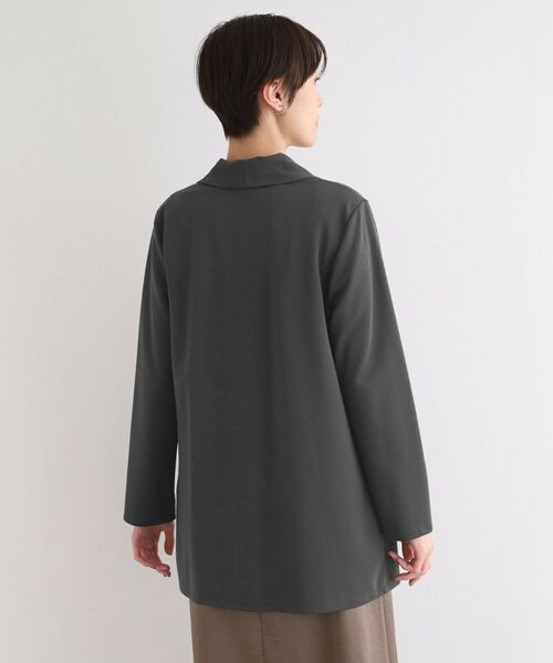 INDIVI / インディヴィ テーラードジャケット | 【洗える】ショールカラーきれいめジャージジャケット | 詳細20
