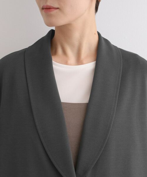 INDIVI / インディヴィ テーラードジャケット | 【洗える】ショールカラーきれいめジャージジャケット | 詳細21