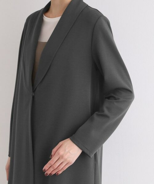 INDIVI / インディヴィ テーラードジャケット | 【洗える】ショールカラーきれいめジャージジャケット | 詳細22