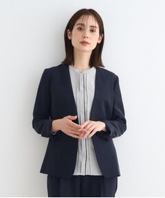 INDIVI / インディヴィ テーラードジャケット | 【洗える／定番スーツ】ストレッチノーカラージャケット