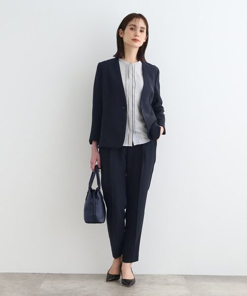 INDIVI / インディヴィ テーラードジャケット | 【洗える/定番スーツ】ストレッチノーカラージャケット | 詳細12