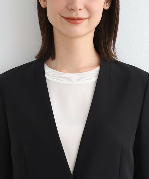 INDIVI / インディヴィ テーラードジャケット | 【洗える/定番スーツ】ストレッチノーカラージャケット | 詳細17