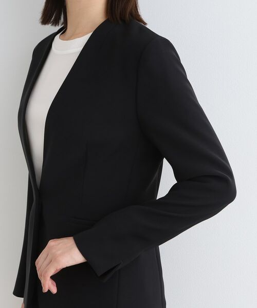 INDIVI / インディヴィ テーラードジャケット | 【洗える/定番スーツ】ストレッチノーカラージャケット | 詳細18