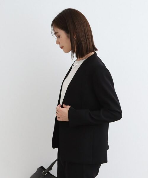 INDIVI / インディヴィ テーラードジャケット | 【洗える/定番スーツ】ストレッチノーカラージャケット | 詳細2