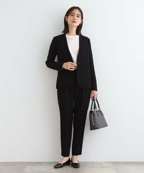 INDIVI / インディヴィ テーラードジャケット | 【洗える/定番スーツ】ストレッチノーカラージャケット | 詳細4